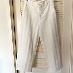 Zara ivory cotton wide-leg cropped pants size M